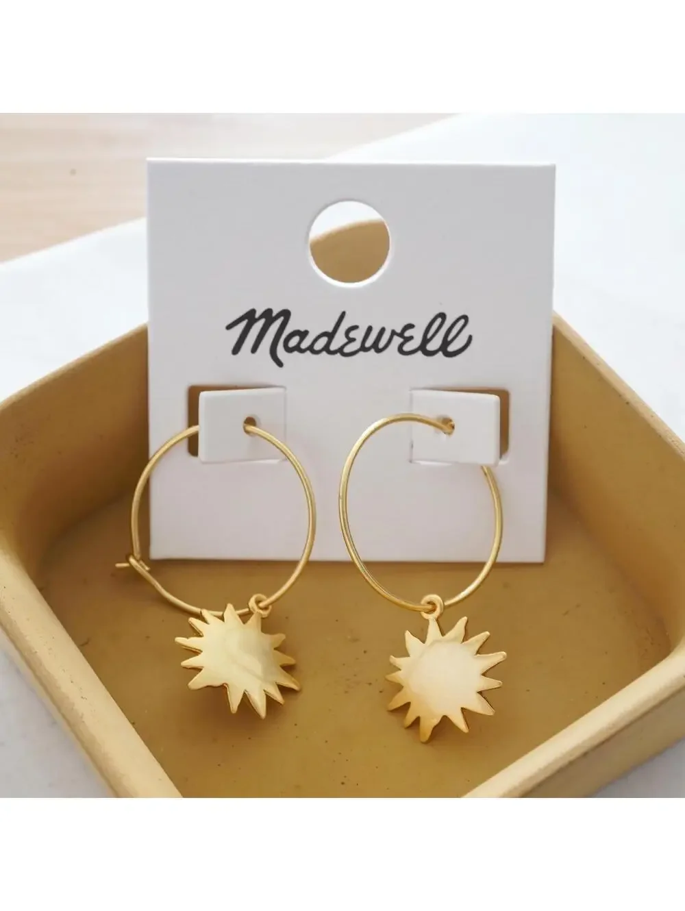 Madewell Sunbeam Charm Hoop Earrings - Picture 3 of 7
